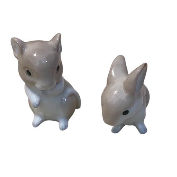 Pair Vintage‎ Rabbit/ Bunny Cream & White Porcelain Figurines, Japan - Picture 4 of 9